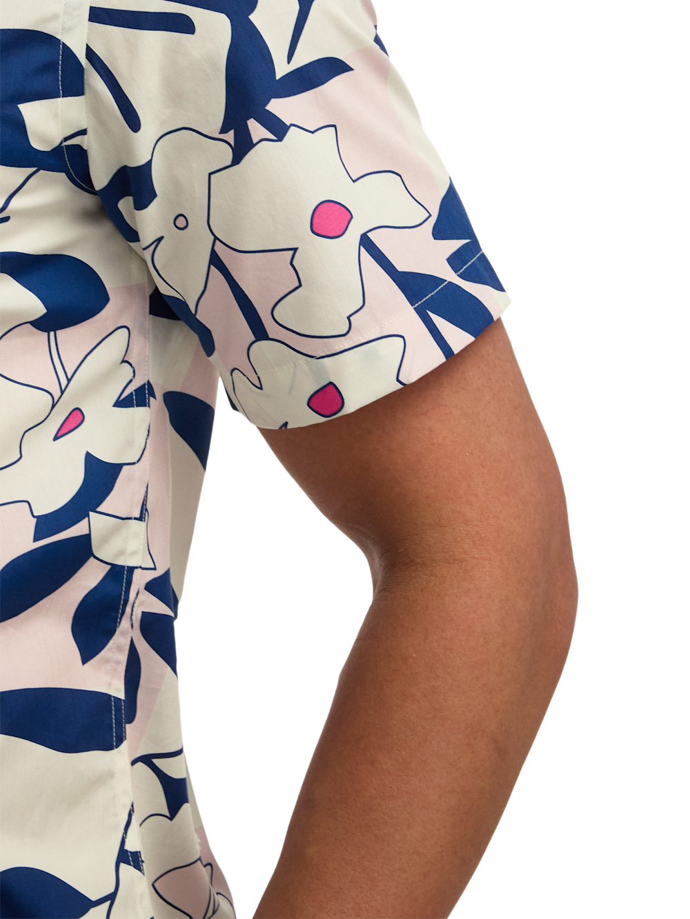 Alternate Image of Cotton Patchwork Botanical Casual Shirt-3