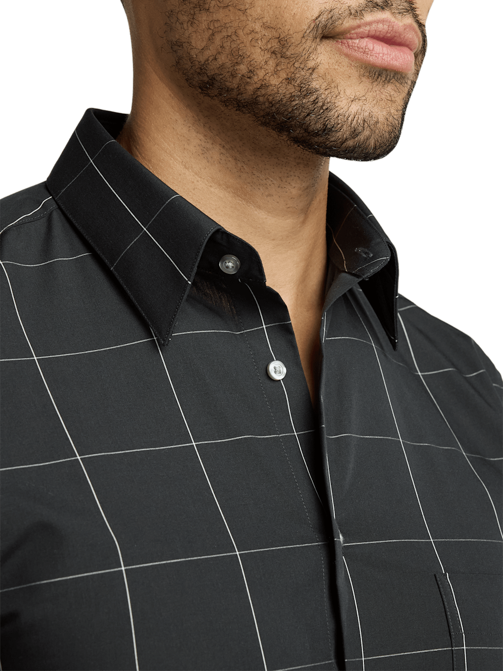 Cotton Windowpane Casual Shirt - Black – Paul Fredrick Cotton Windowpane Casual Shirt - Black – Paul Fredrick