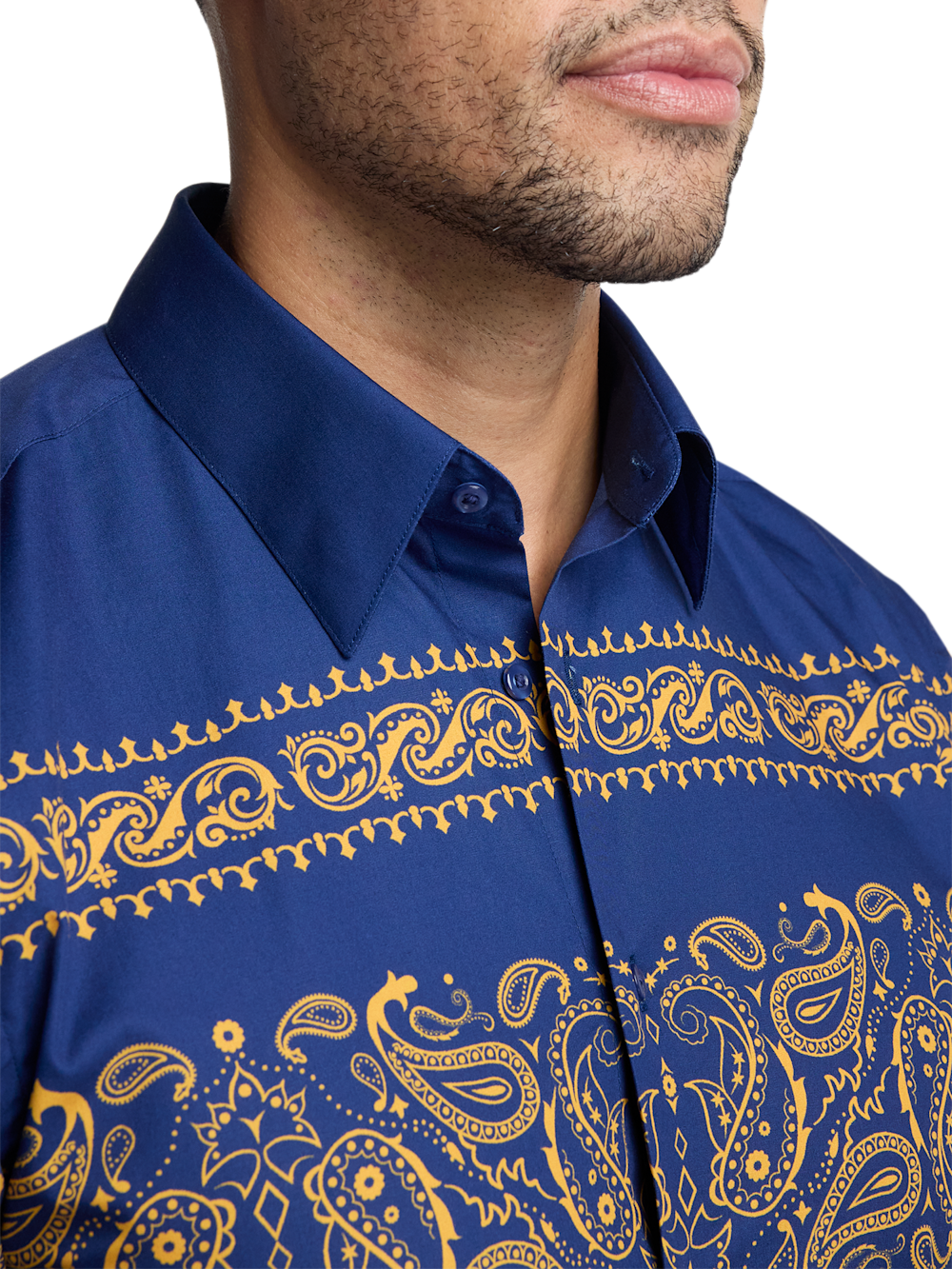 Alternate Image of Cotton Paisley Point Collar Casual Shirt-3