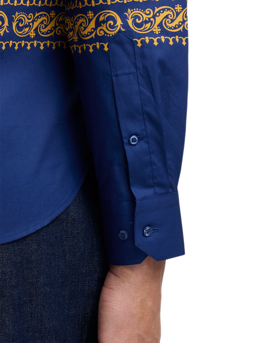 Alternate Image of Cotton Paisley Point Collar Casual Shirt-4