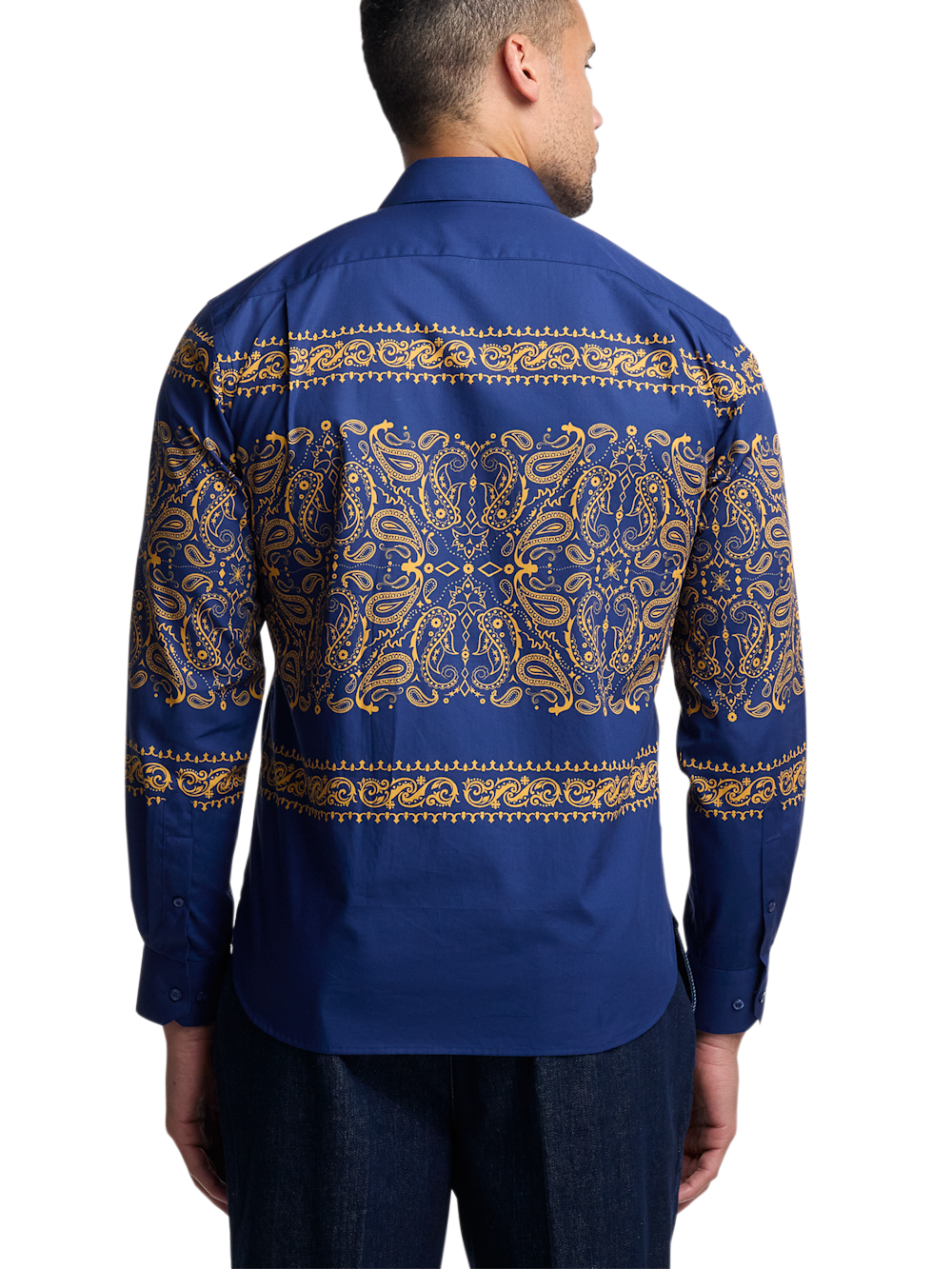 Alternate Image of Cotton Paisley Point Collar Casual Shirt-5