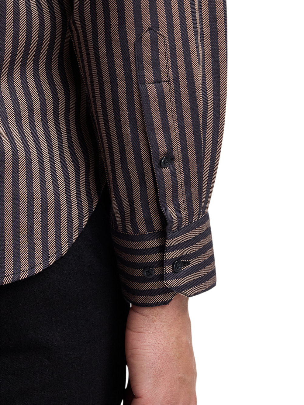 Alternate Image of Cotton Stripe Point Collar Casual Shirt-4