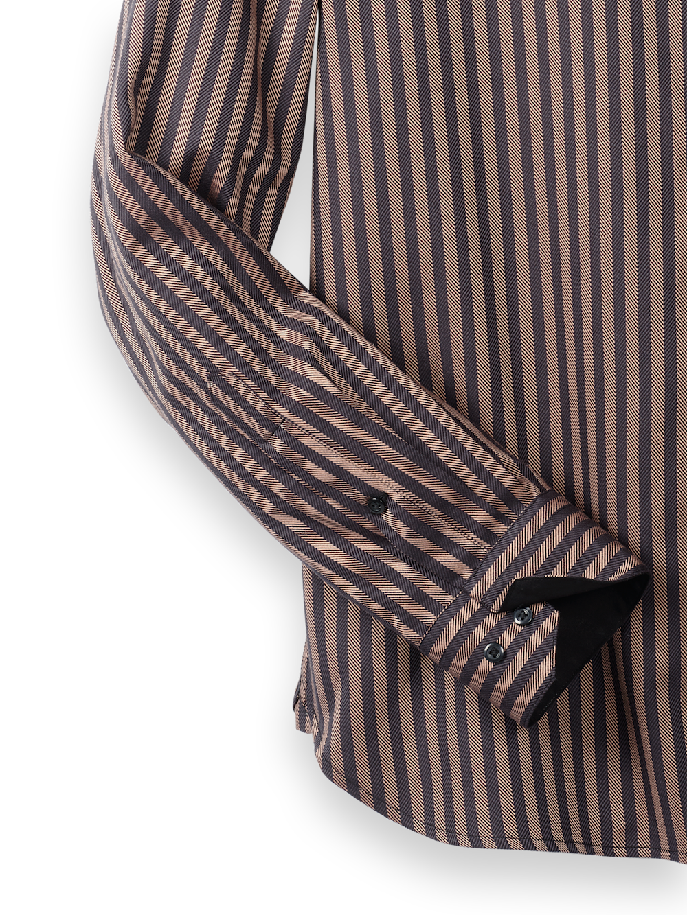 Cotton Stripe Point Collar Casual Shirt