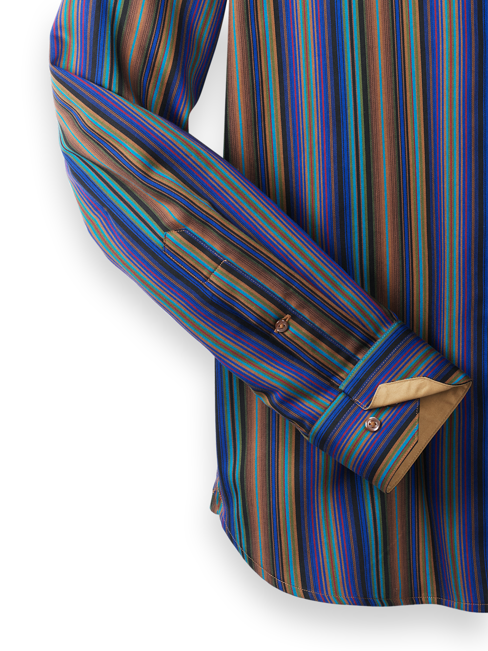 Alternate Image of Cotton Stripe Point Collar Casual Shirt-7