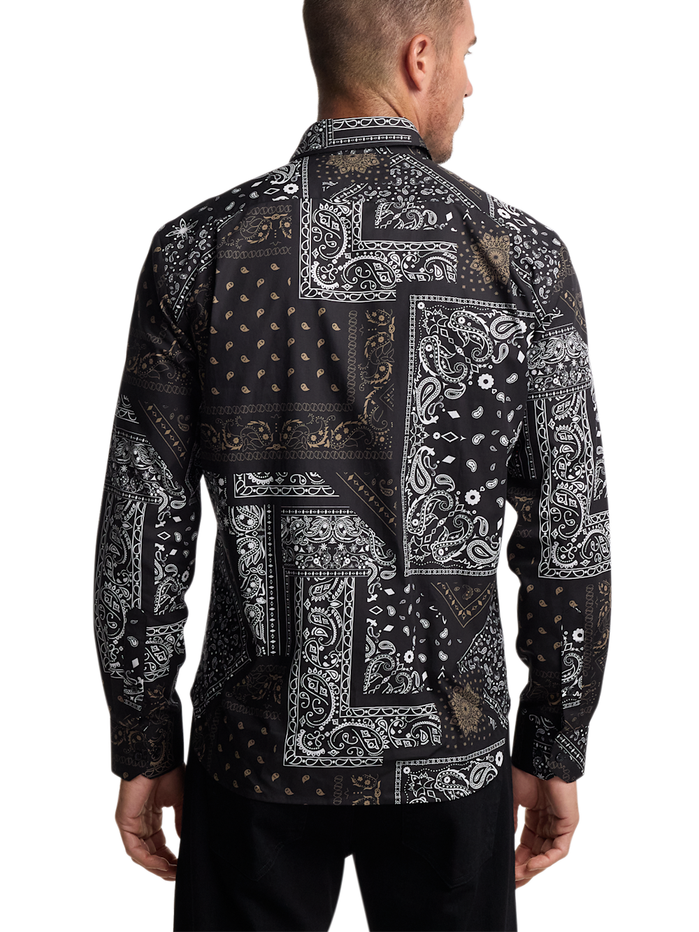 Alternate Image of Cotton Paisley Point Collar Casual Shirt-5