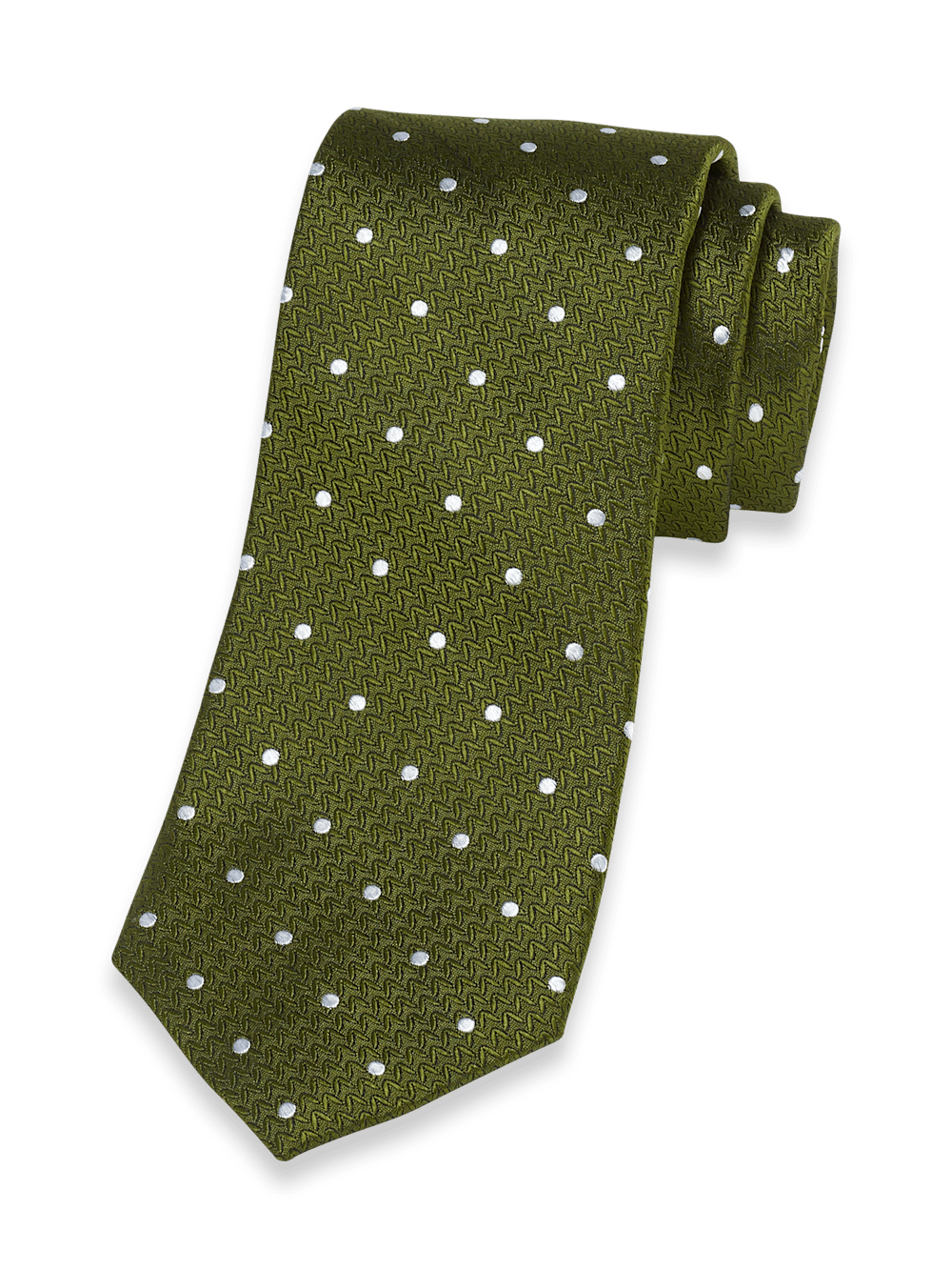 Product Image of Dot Woven Silk Tie-Green