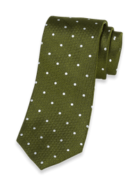 Dot Woven Silk Tie - Green