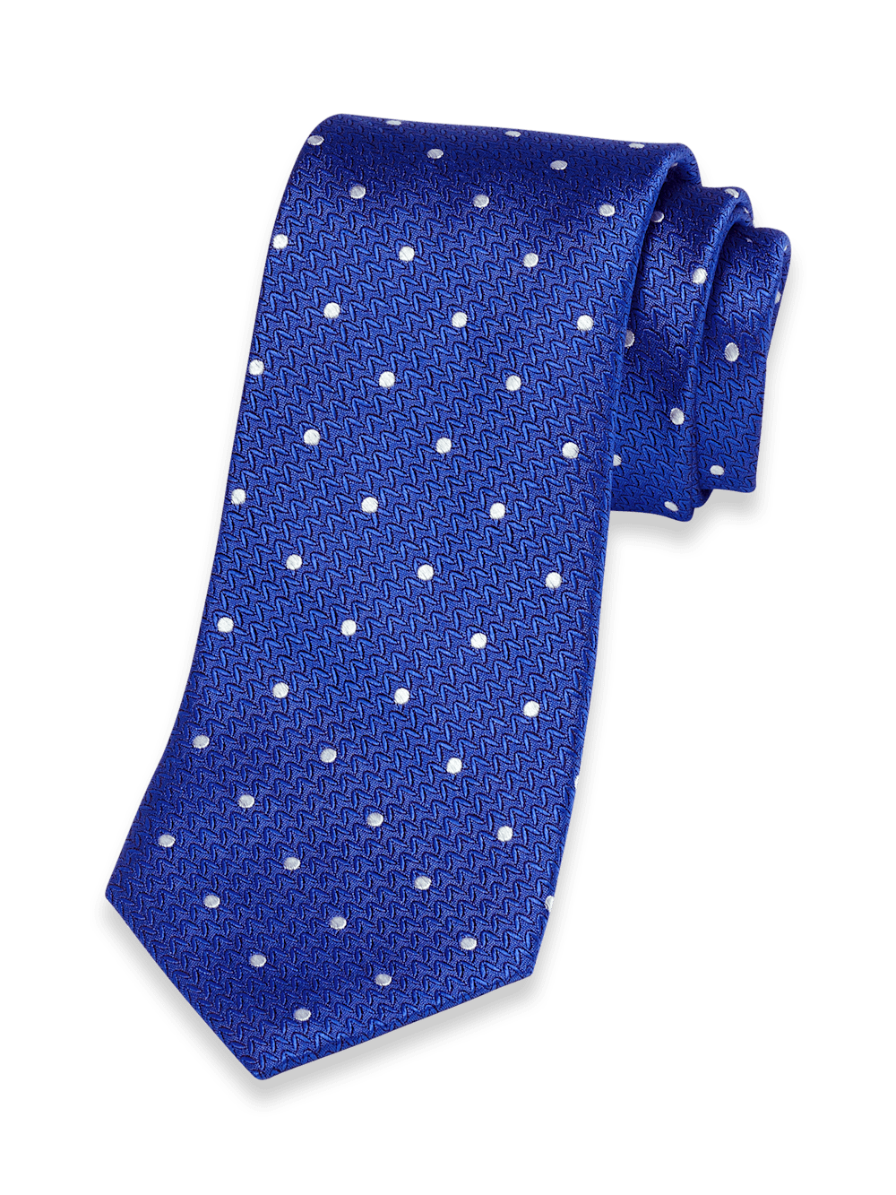 Product Image of Dot Woven Silk Tie-Blue
