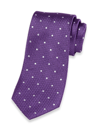 Dot Woven Silk Tie - Purple