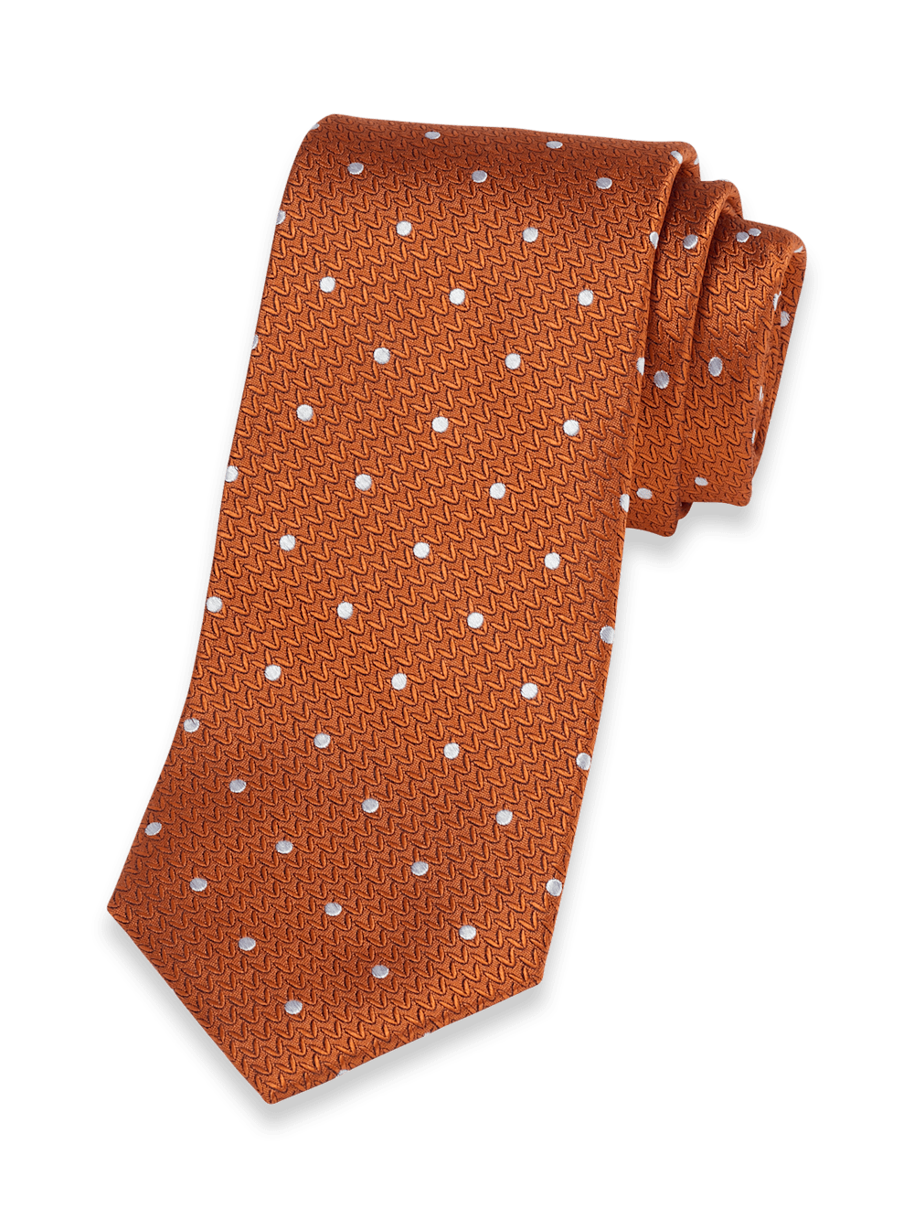 Product Image of Dot Woven Silk Tie-Orange