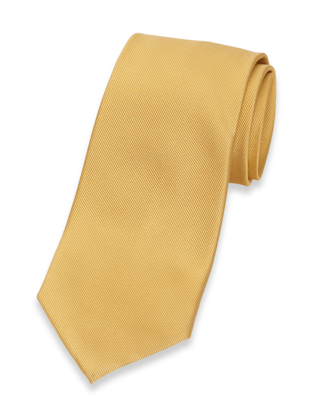 Product Image of Solid Twill Woven Silk Tie-Yellow