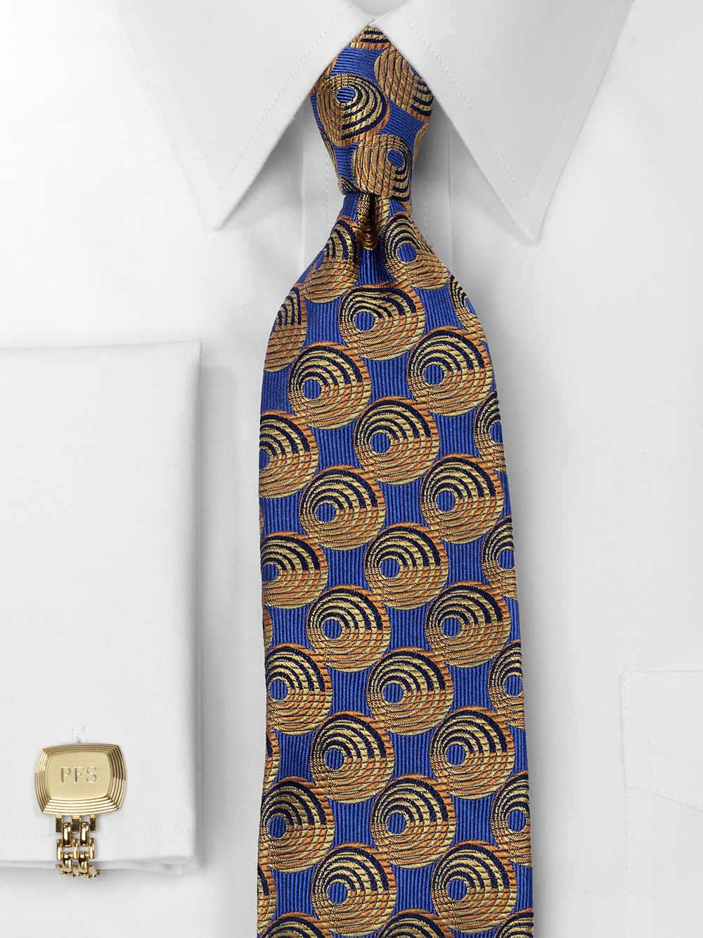 Alternate Image of Circles Woven Silk Tie-1