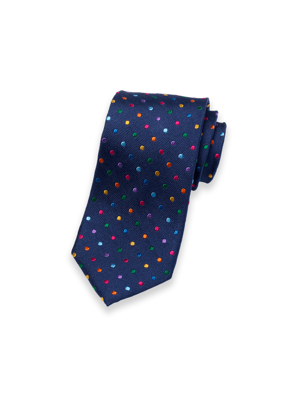 Product Image of Dot Woven Silk Tie-Navy Multi