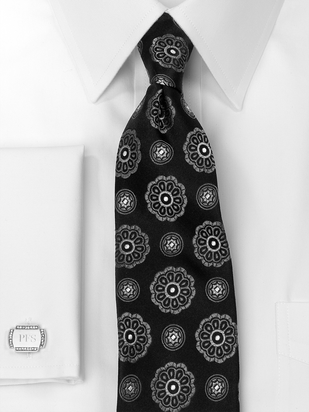 Alternate Image of Medallion Woven Silk Tie-1