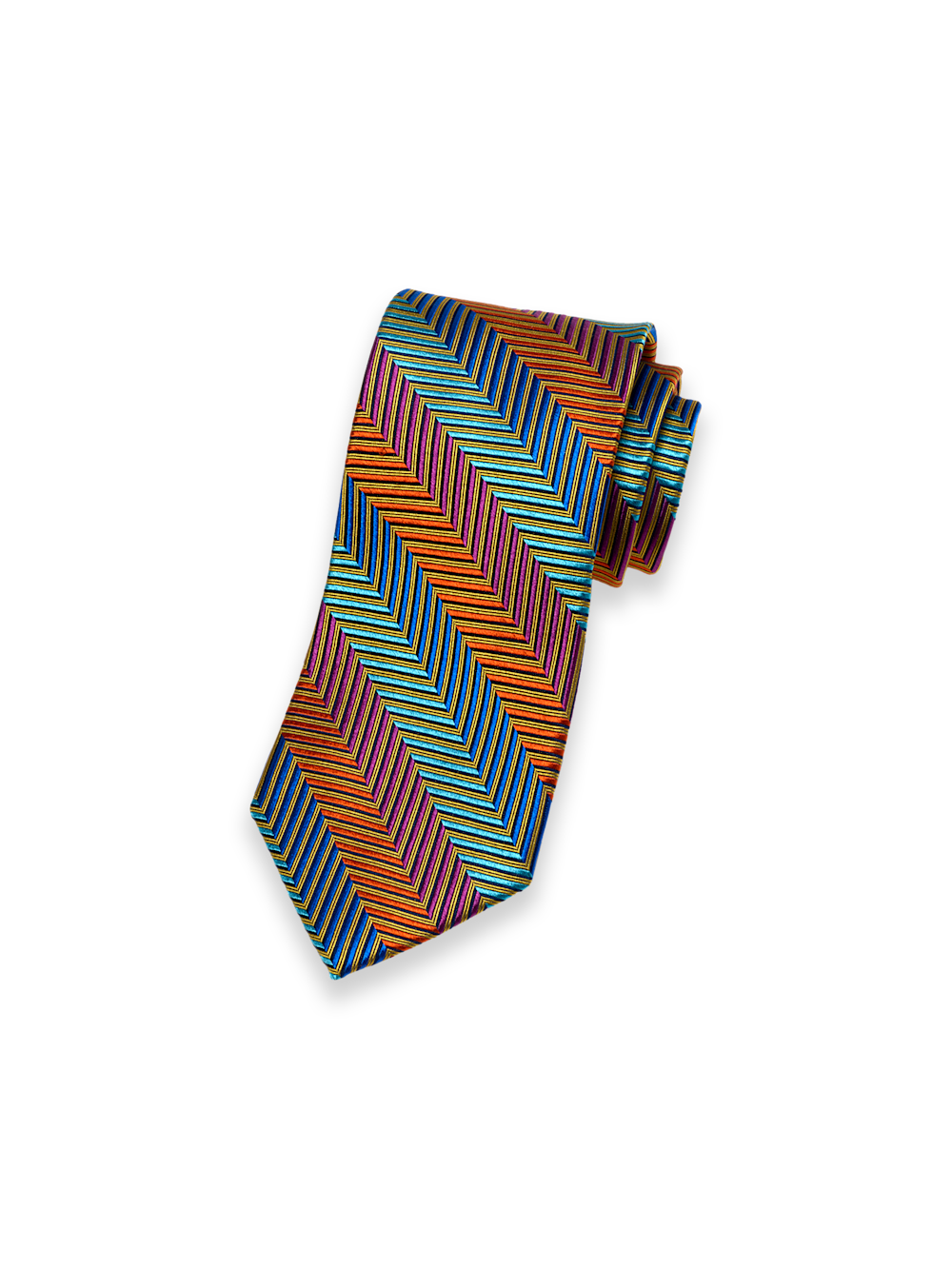 Product Image of Stripe Woven Silk Tie-Multi