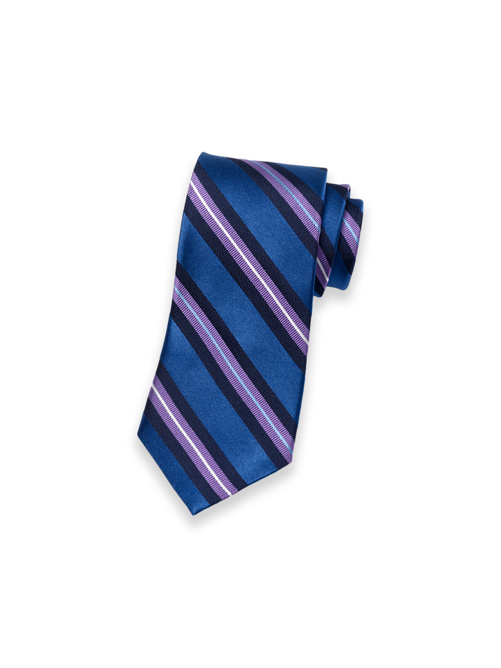 Product Image of Stripe Woven Silk Tie-Blue/Purple