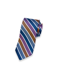 Stripe Woven Silk Tie - Multi
