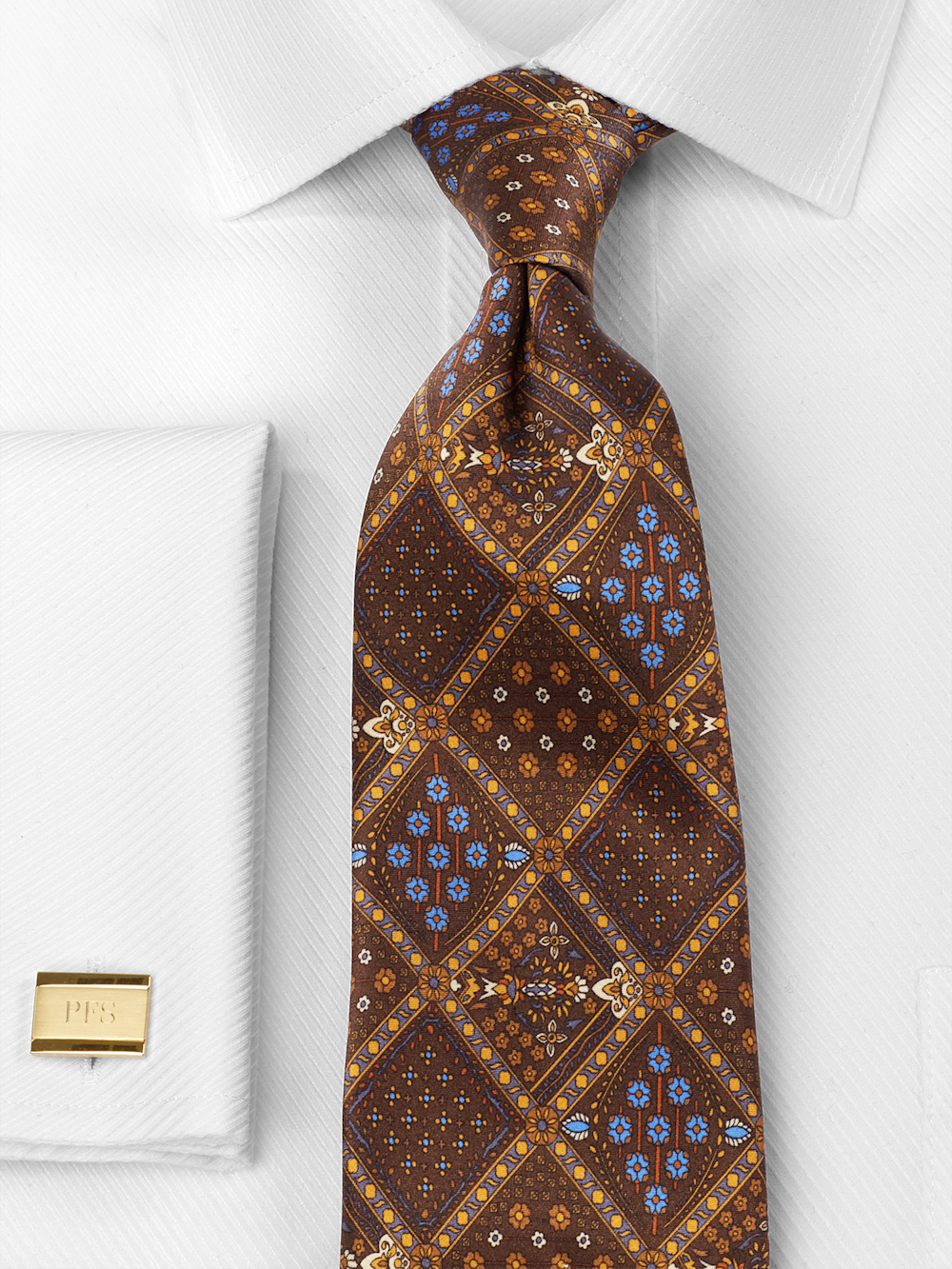 Alternate Image of Medallion Printed Italian Silk Tie-1