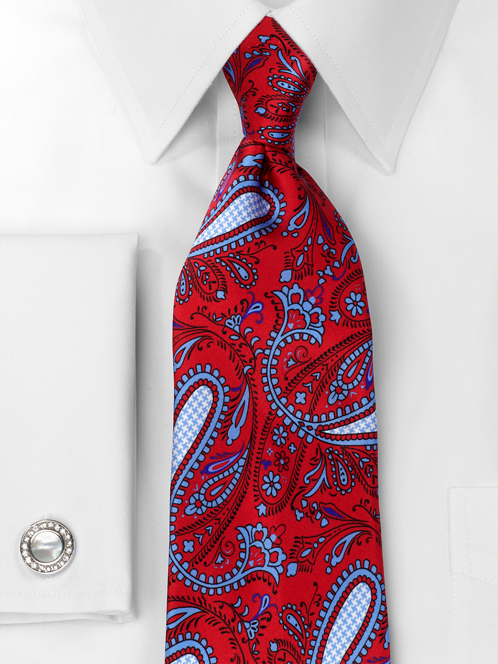 Alternate Image of Paisley Printed Italian Silk Tie-1