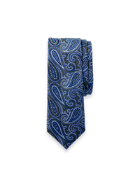 Paisley Woven Silk Tie - Green/blue