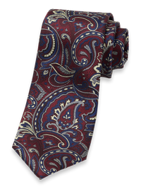 Paisley Woven Silk Tie - Multi