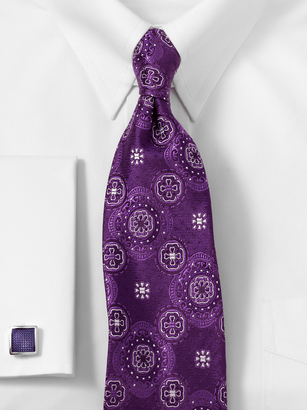 Alternate Image of Medallion Woven Silk Tie-1