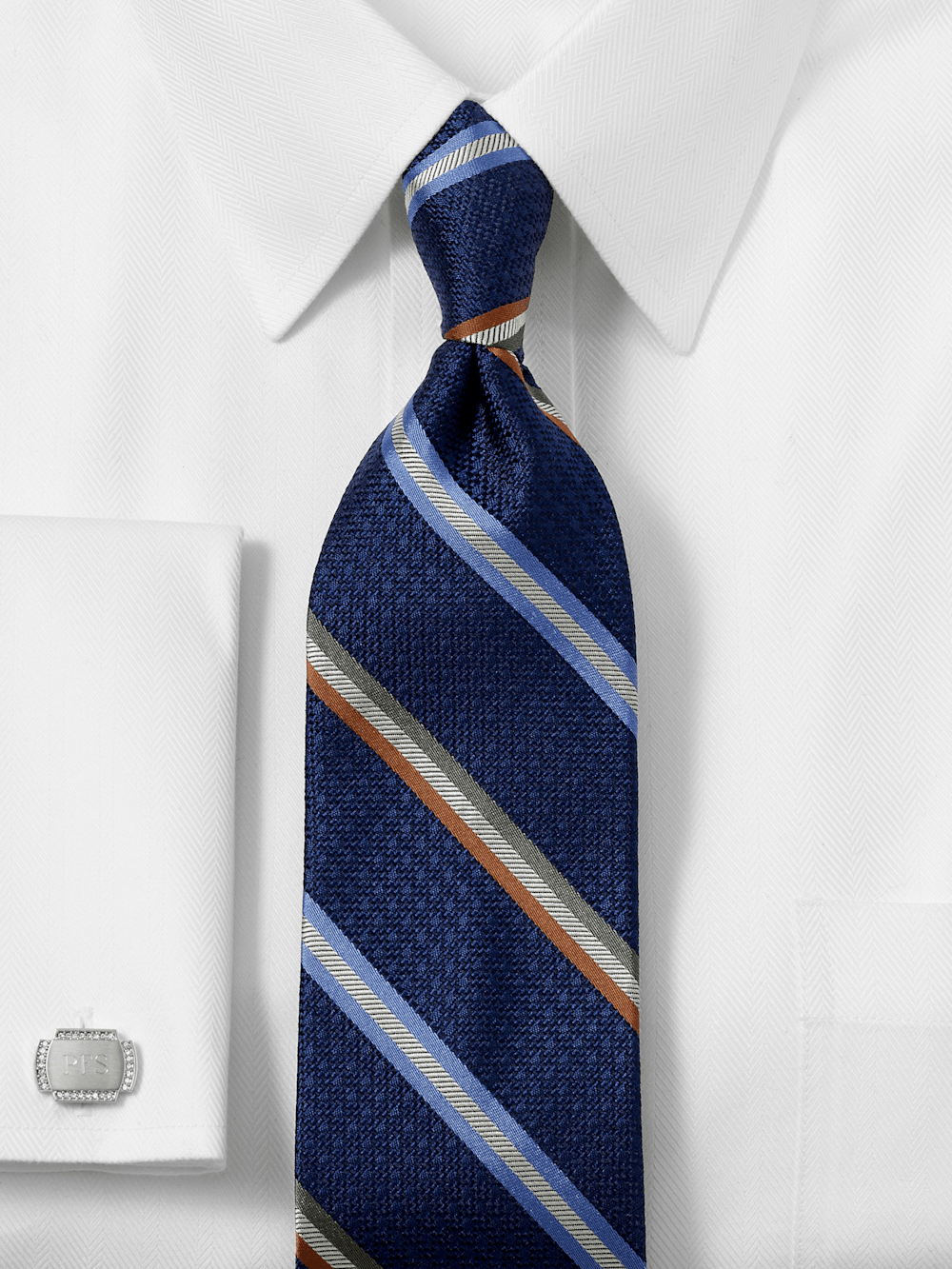 Alternate Image of Stripe Woven Silk Tie-1