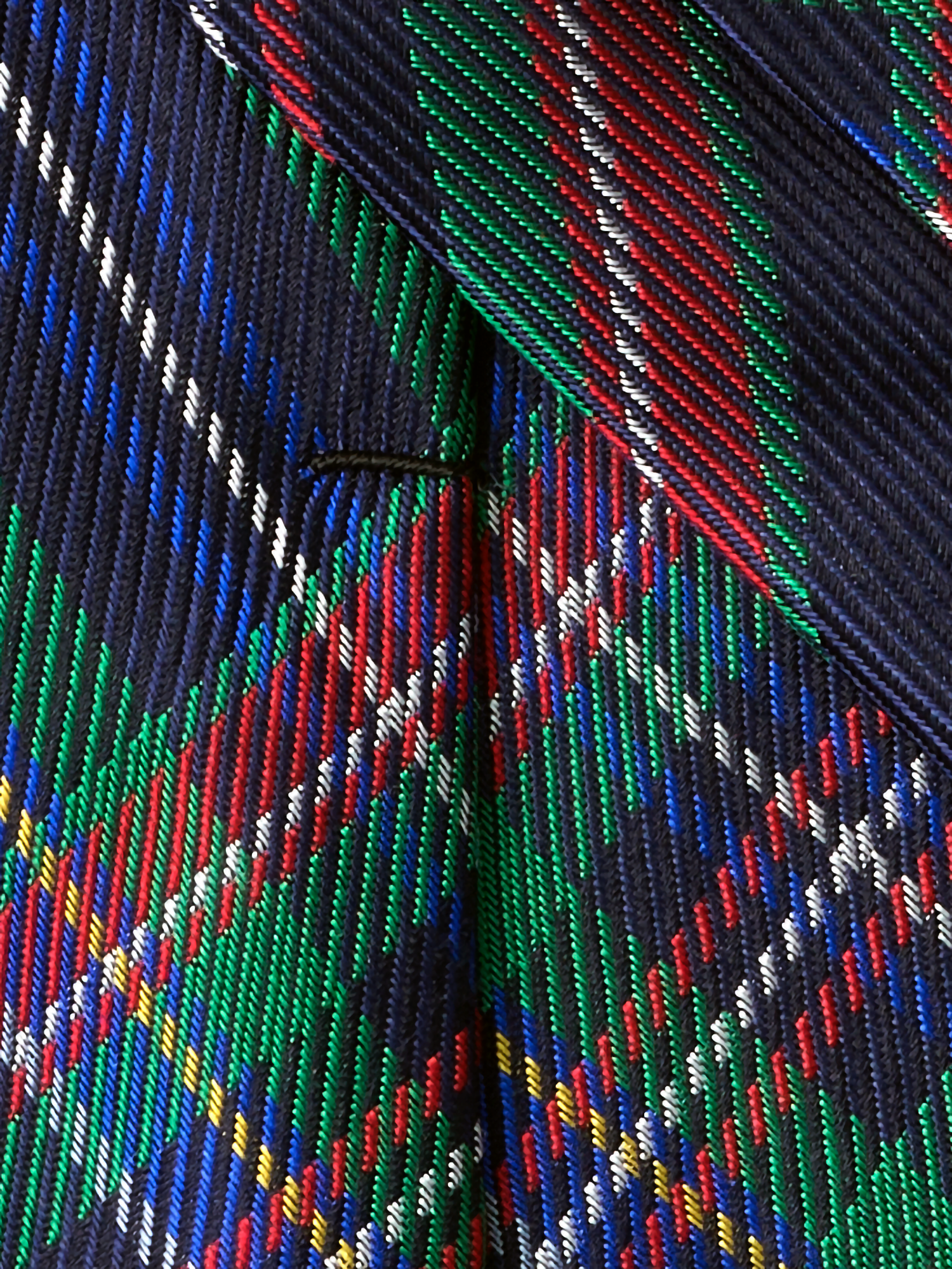 Tartan Plaid Woven Silk Tie - Navy Multi