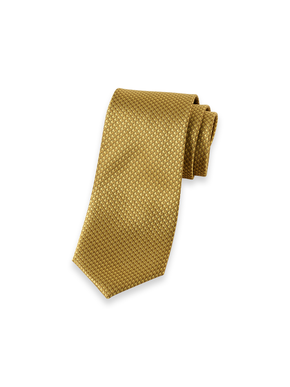 Product Image of Houndstooth Woven Silk Tie-Gold