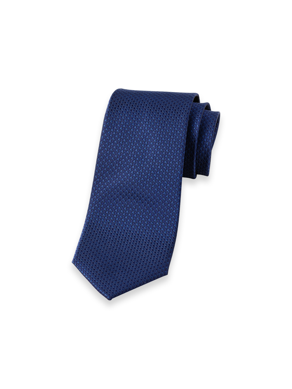 Product Image of Houndstooth Woven Silk Tie-Navy