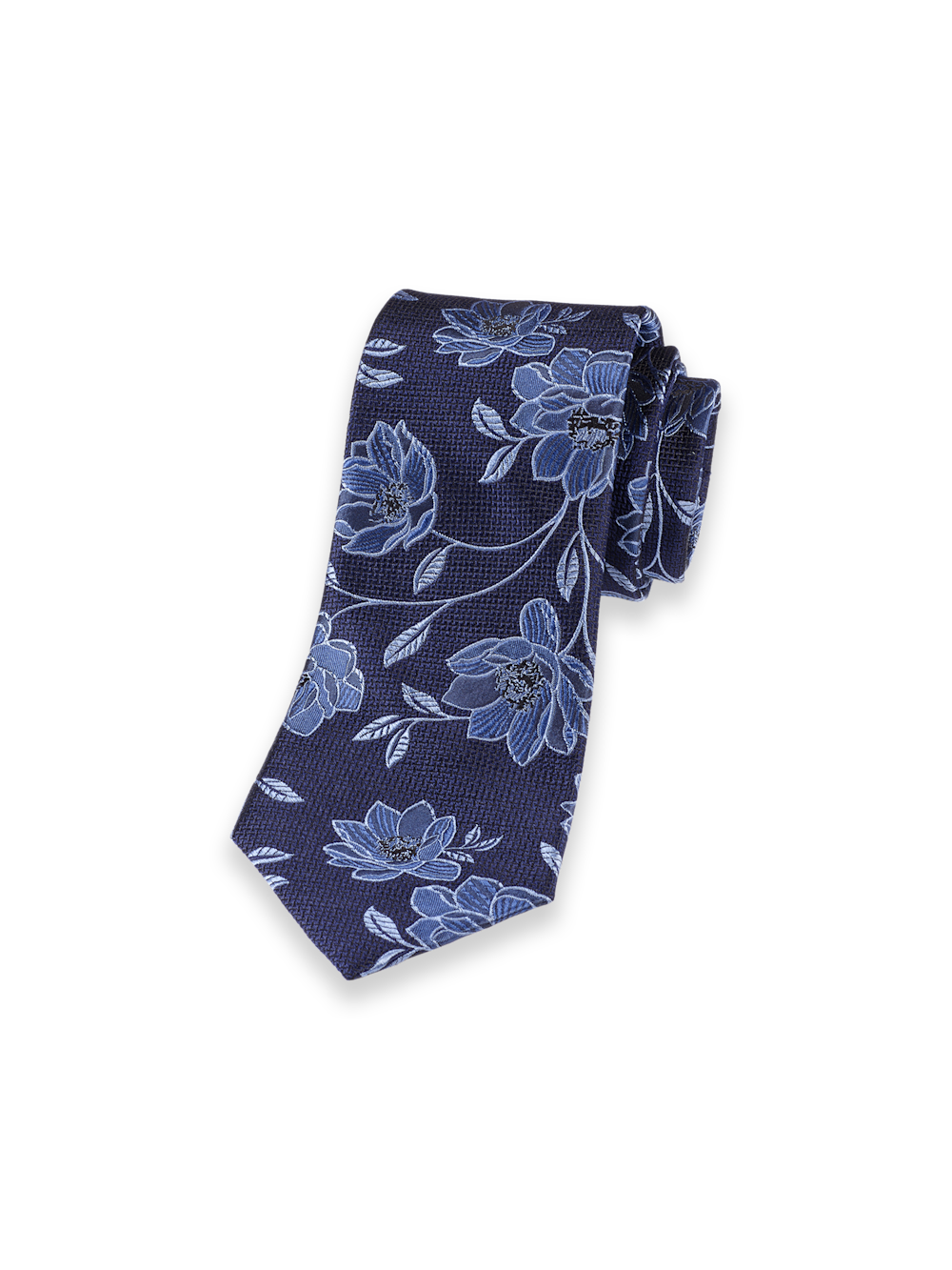 Product Image of Floral Woven Silk Tie-Blue