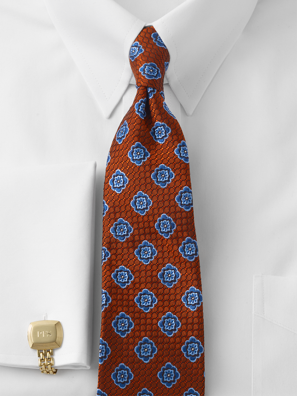 Alternate Image of Medallion Woven Silk Tie-1