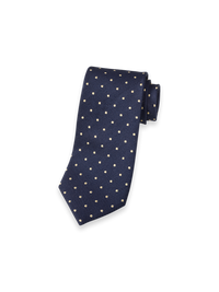 Dot Lurex Woven Silk Tie - Blue