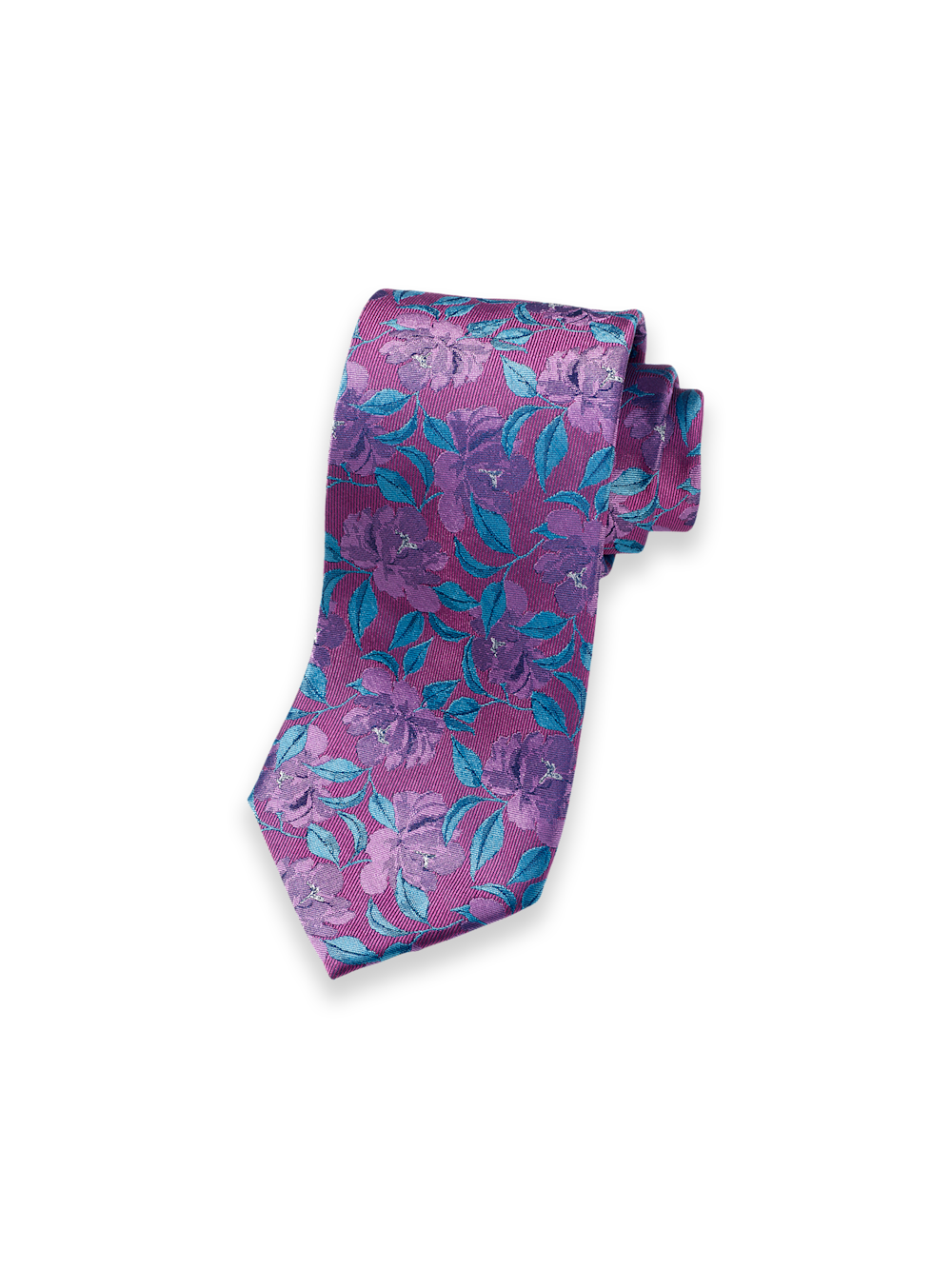 Product Image of Floral Woven Silk Tie-Berry Multi
