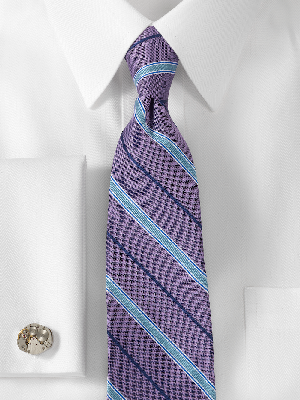 Alternate Image of Stripe Woven Silk Tie-1