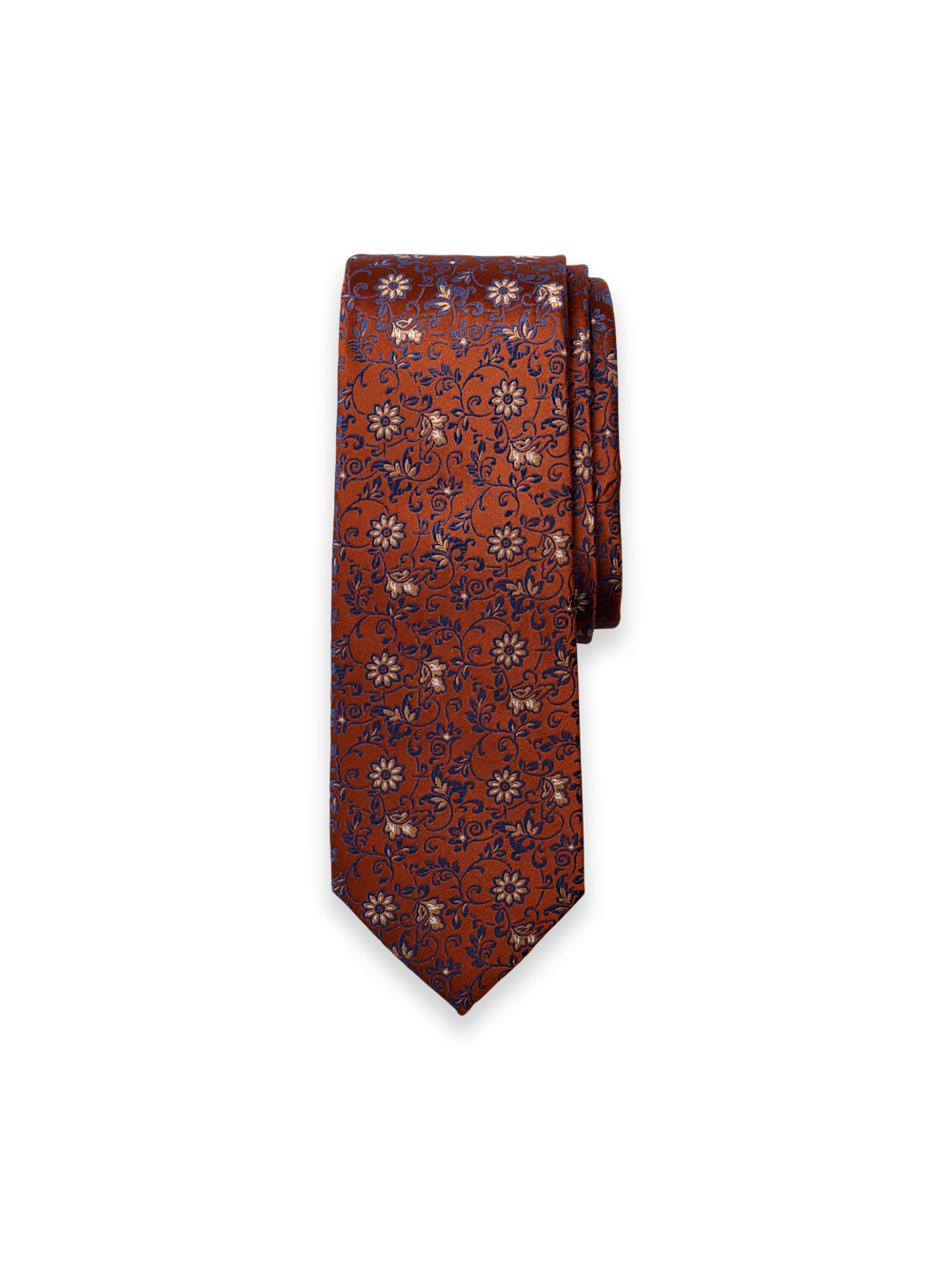 Alternate Shot of Men's Navy/Rust  Neckwear  - 1