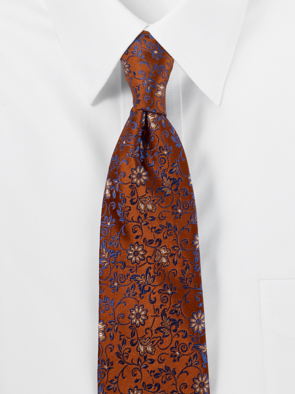 Alternate Shot of Men's Navy/Rust  Neckwear 