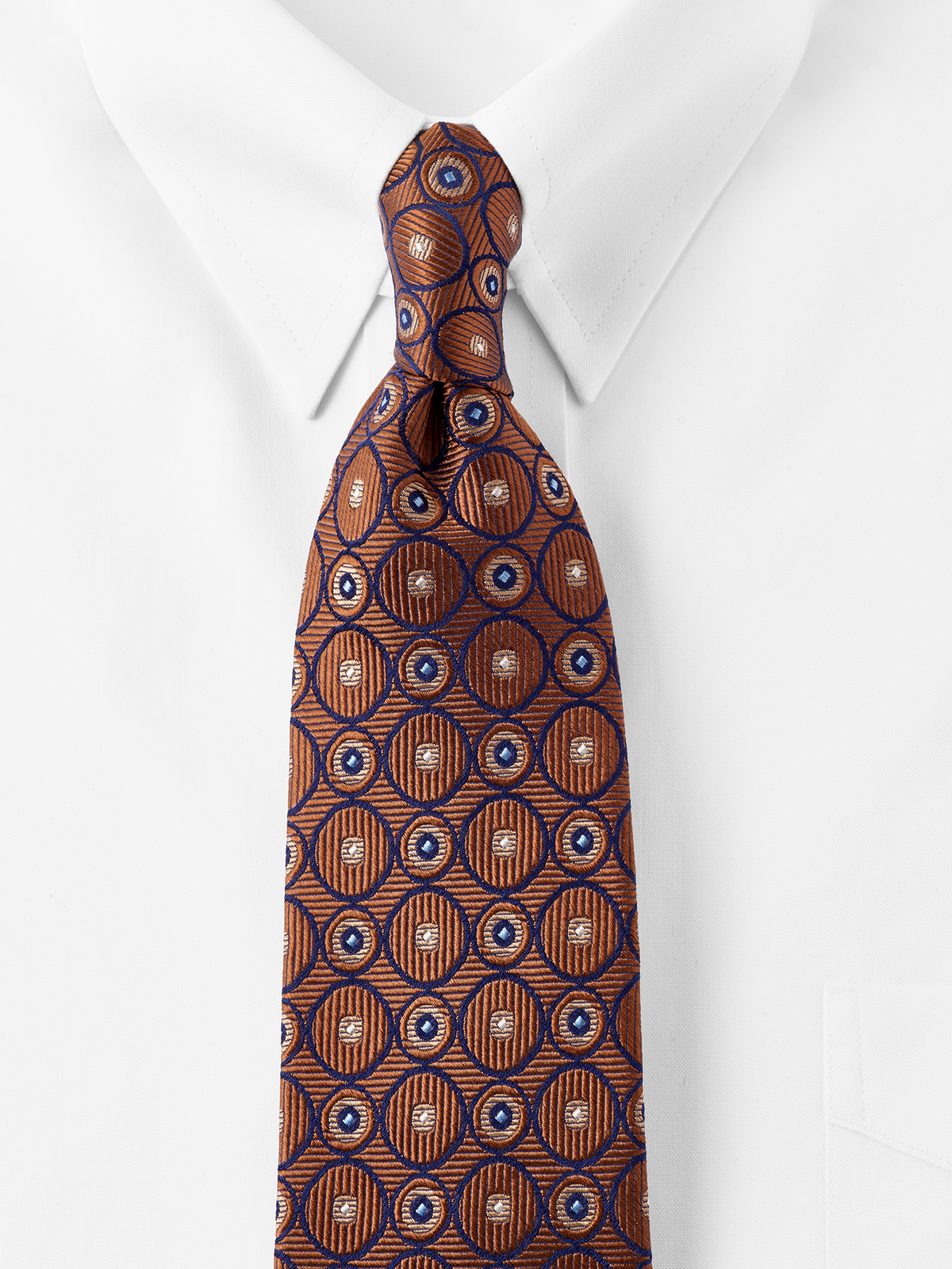 Alternate Shot of Men's brown/navy  Neckwear 