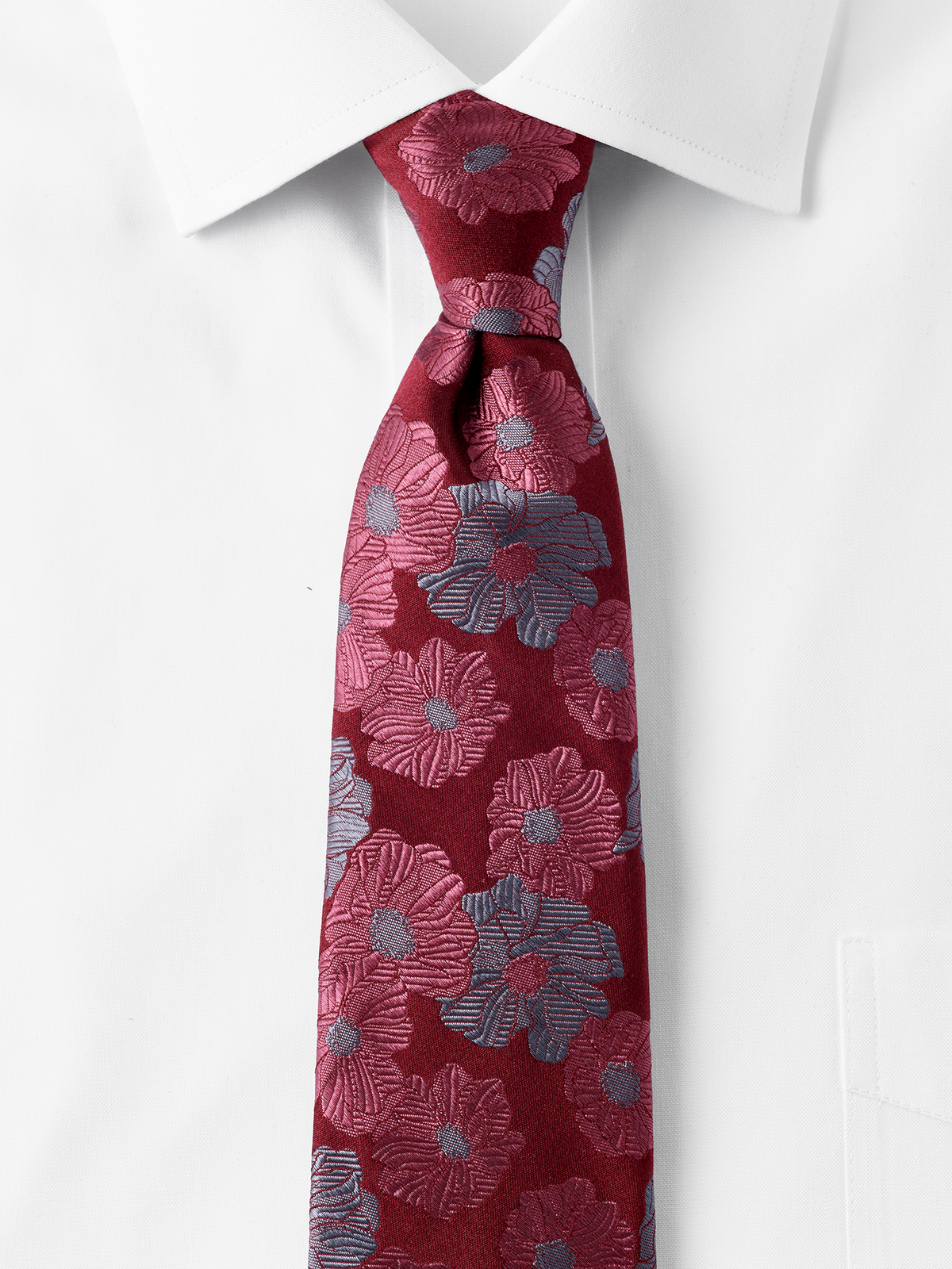 Alternate Shot of Men's burgundy  Neckwear 