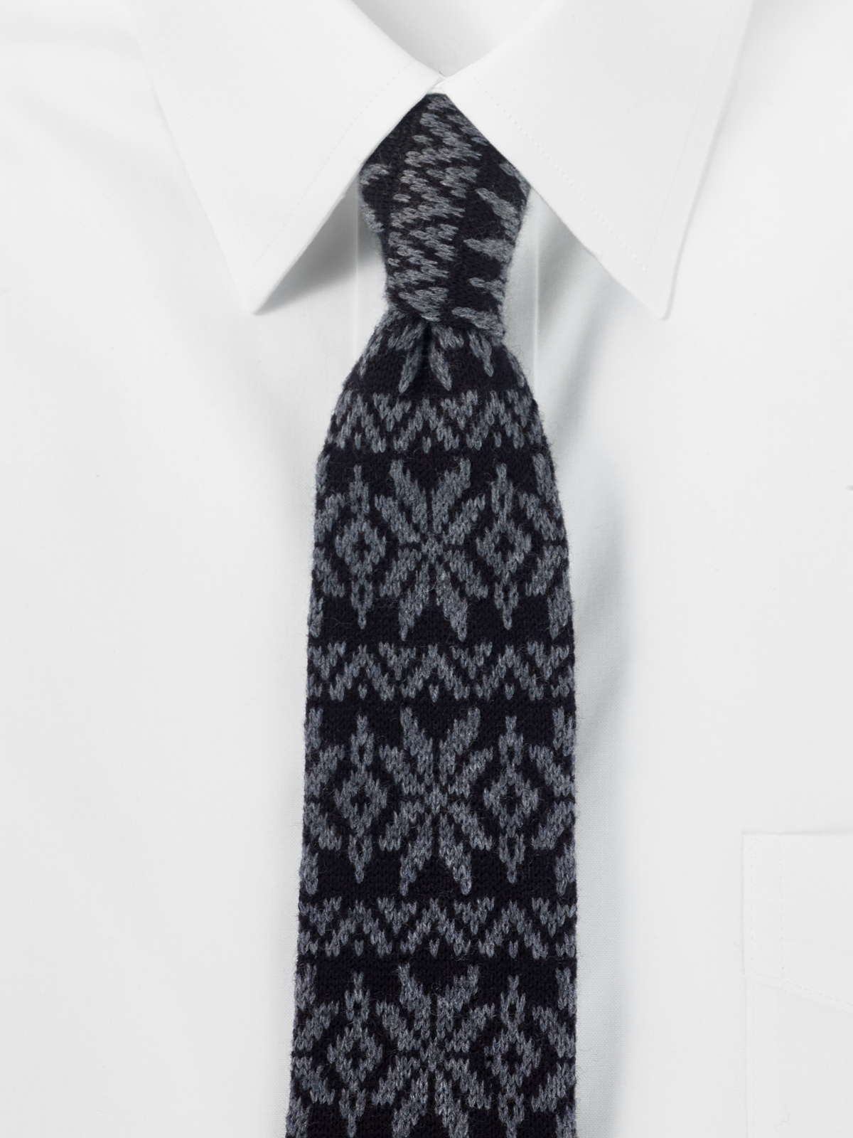 Alternate Shot of Men's black/grey  Neckwear  - 1