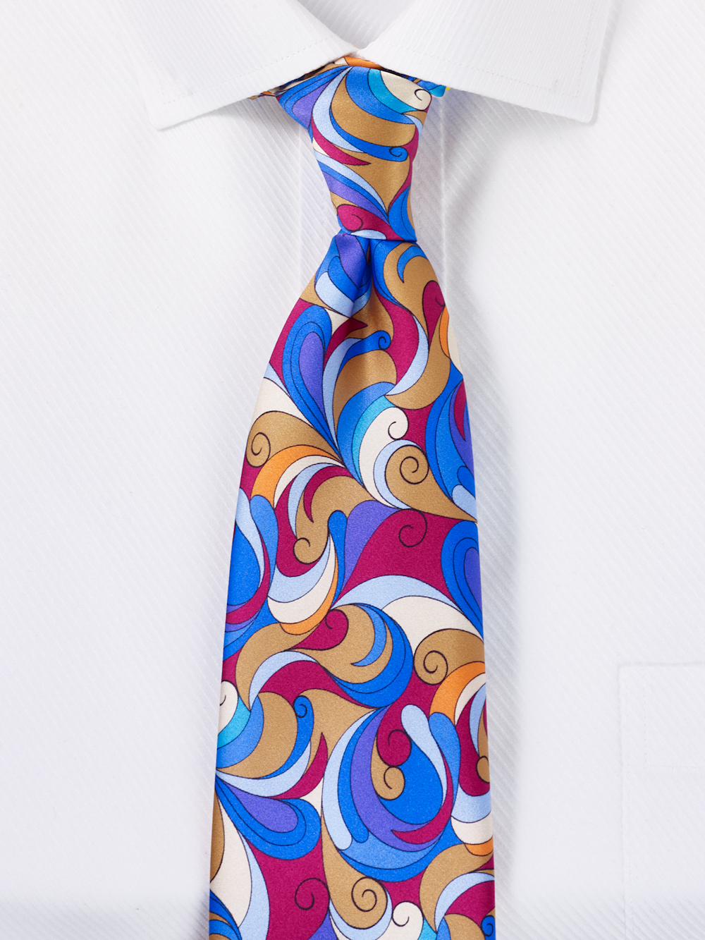 Alternate Shot of Men's orange multi  Neckwear  - 1