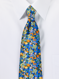 Floral Italian Printed Silk Tie - Multi