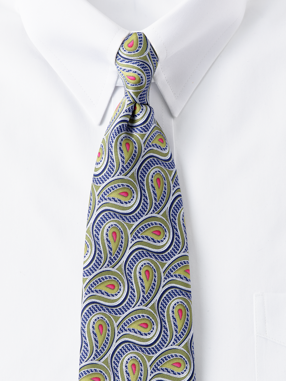 Alternate Shot of Men's blue/green  Neckwear  - 1