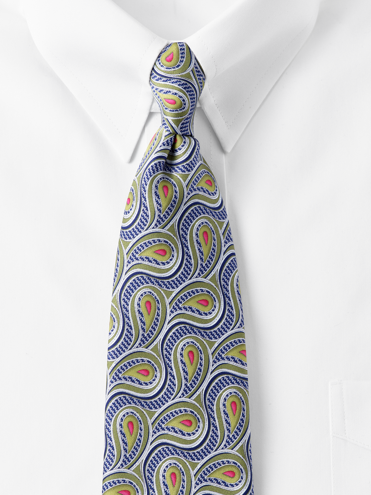 Alternate Shot of Men's blue/green  Neckwear 