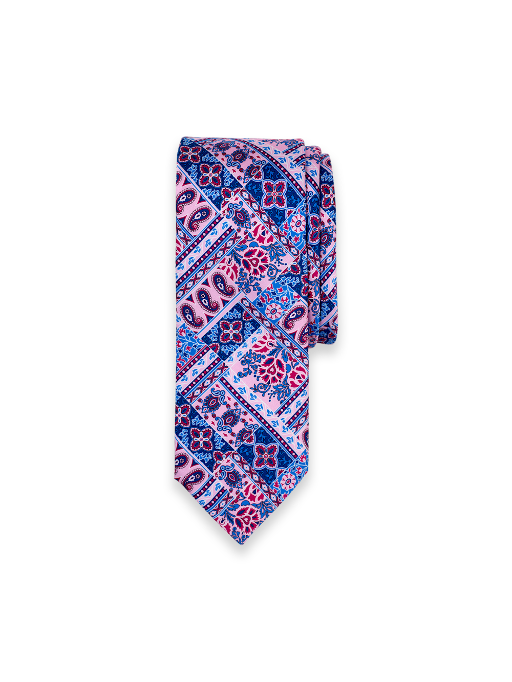 Alternate Shot of Men's pink/blue  Neckwear  - 1