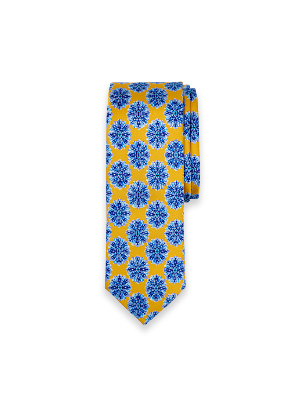 Alternate Shot of Men's yellow/blue  Neckwear  - 1