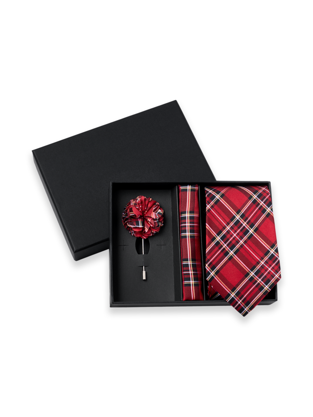 Alternate Shot of Men's Red Multi  Neckwear  - 1