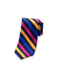 Stripe Woven Silk Tie - Multi
