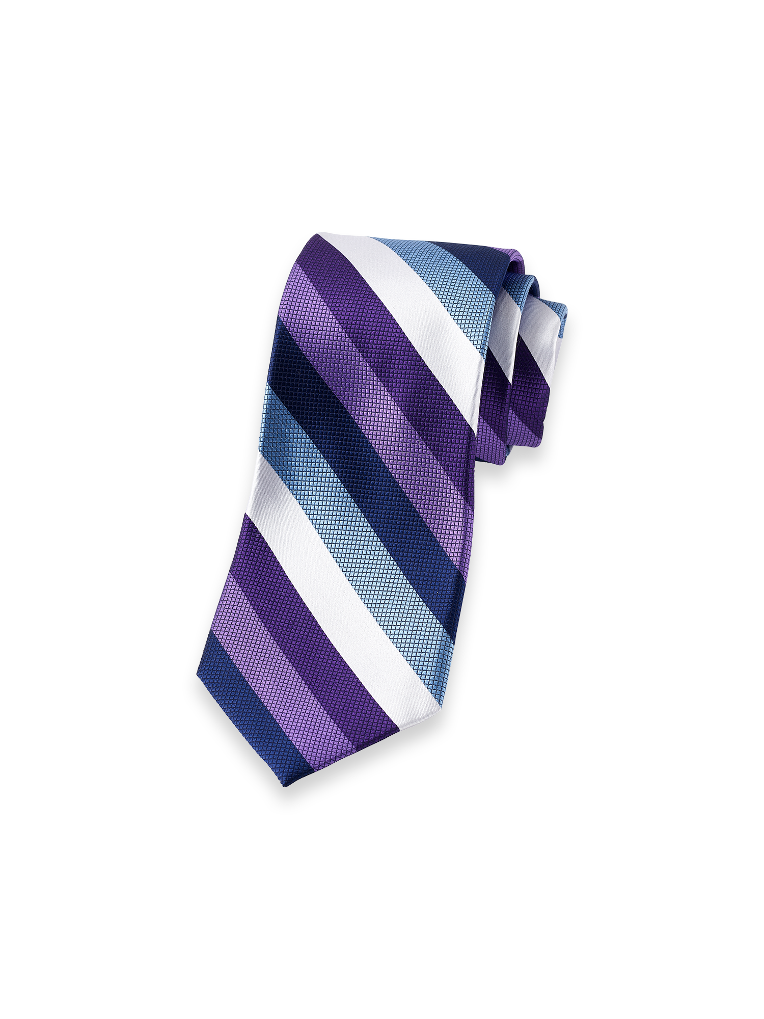 Stripe Woven Silk Tie - Purple Multi