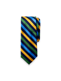 Stripe Woven Silk Tie - Multi